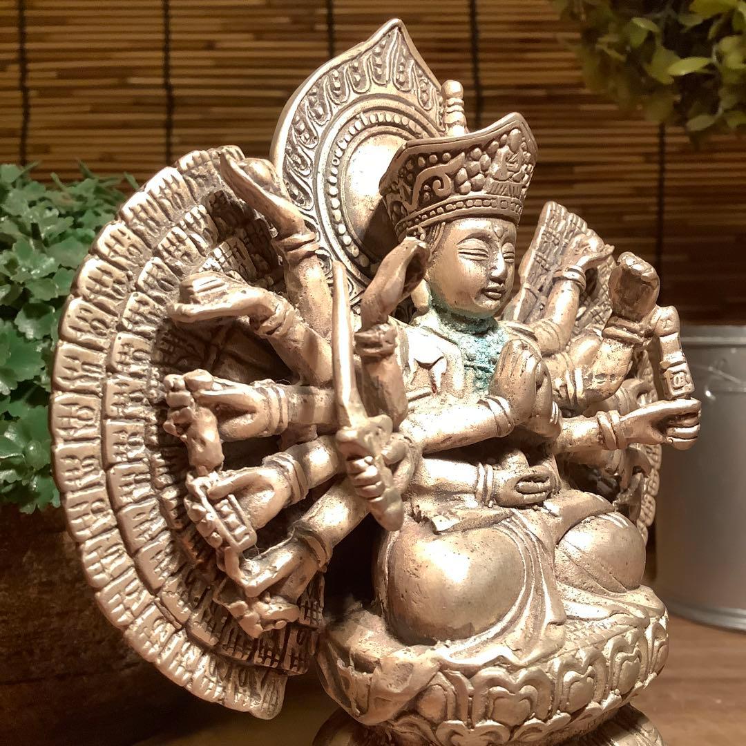 中国・明代「千手観自在菩薩」唐物・六観音一尊・心密言念誦儀軌経・千の御利益・白銅