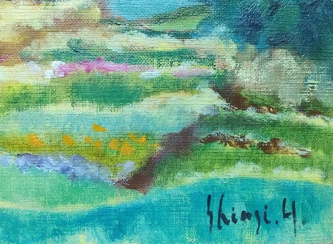 「雨後」房総白浜 絵画 F4 油彩画 油絵 絵画 風景画 アート