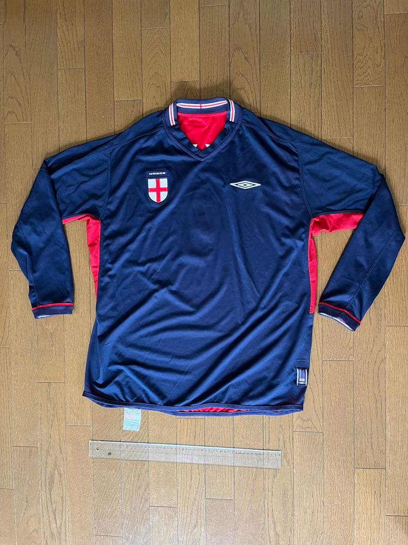 【レア】ベッカム日韓w杯サッカーユニホーム長袖リバーシブルXL