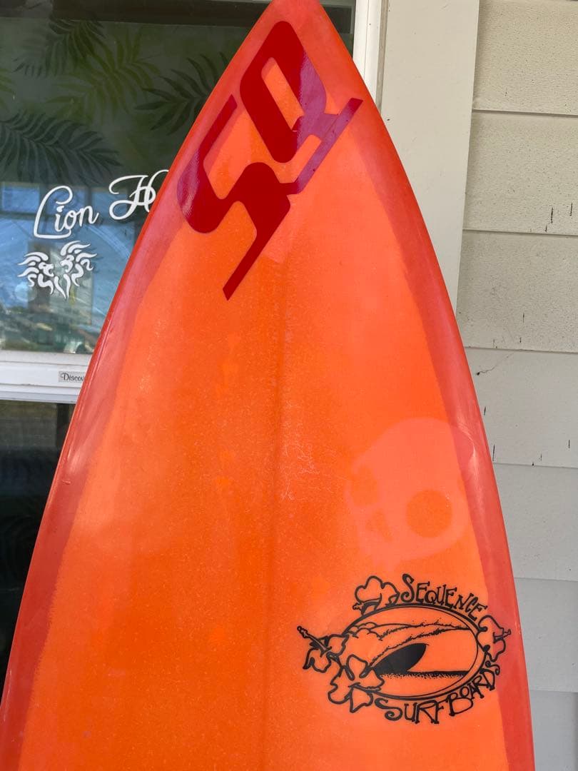 Sequence Surfboards SQ オレンジショートボード　手渡し限定