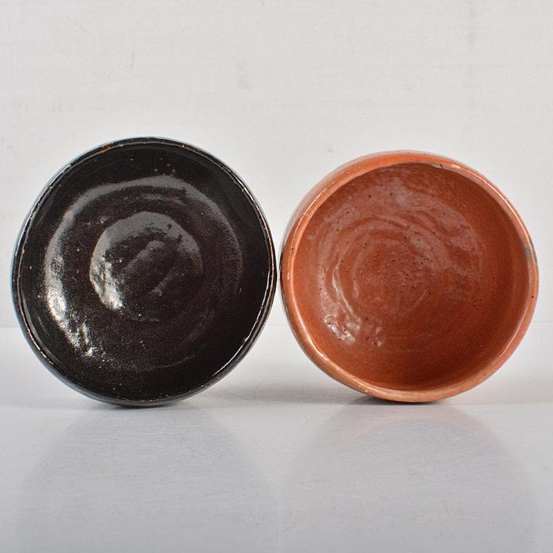 茶道具　楽吉左衛門　長入作　赤黒楽茶碗　書付旦入識箱　M　R7076