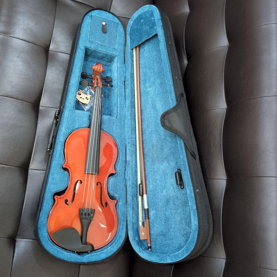 オレンジ バイオリン 本体 ソフトケース付き