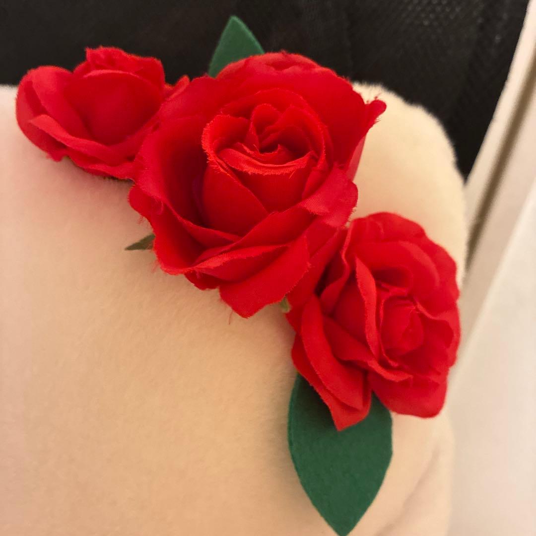 希少レア　ハローキティーフラワーガーデンぬいぐるみ 赤いバラ　特大　即購入OK