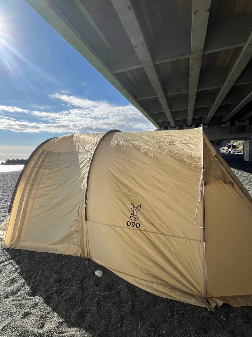 【美品】DOD カマボコテントミニ 別注モデル ベージュ×ダークブラウン