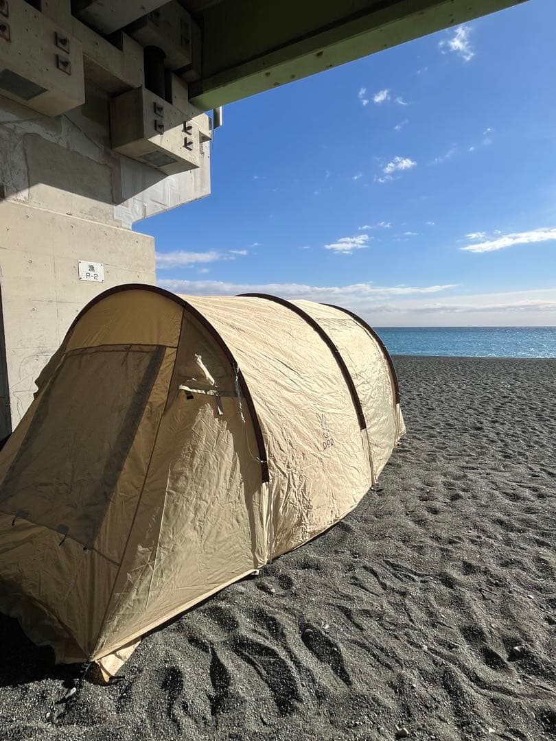 【美品】DOD カマボコテントミニ 別注モデル ベージュ×ダークブラウン