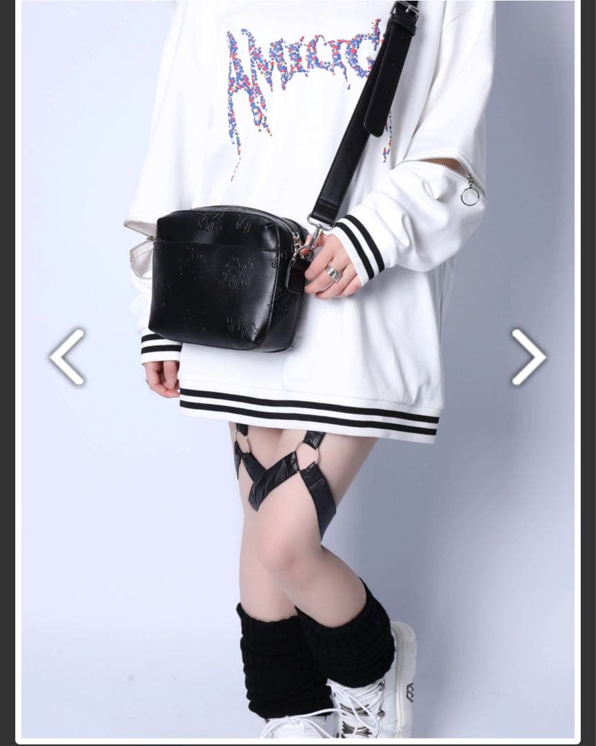 新品未使用 くぎベア型押し総柄ショルダーバッグ amilige アミリージュ