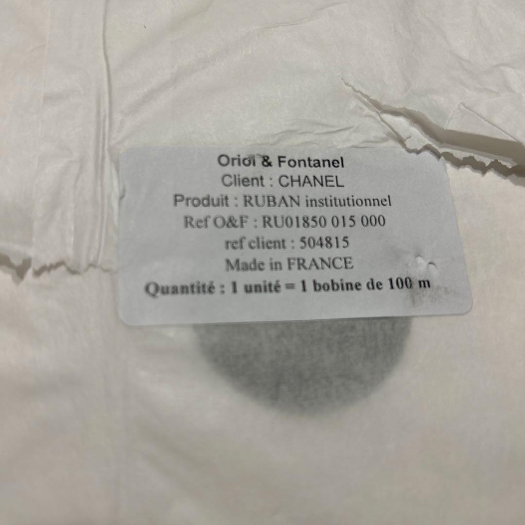 neko　正規品 シャネルリボン　黒✖︎白　幅1.5cm 10ロール