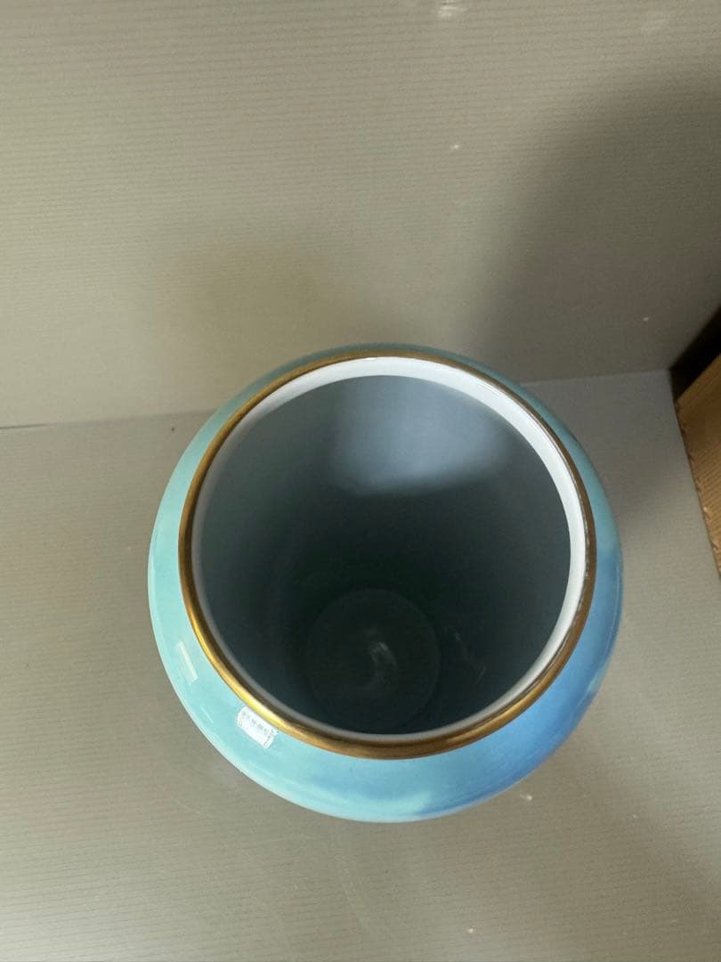 2349 深川製磁　色絵彩磁　金彩　花瓶