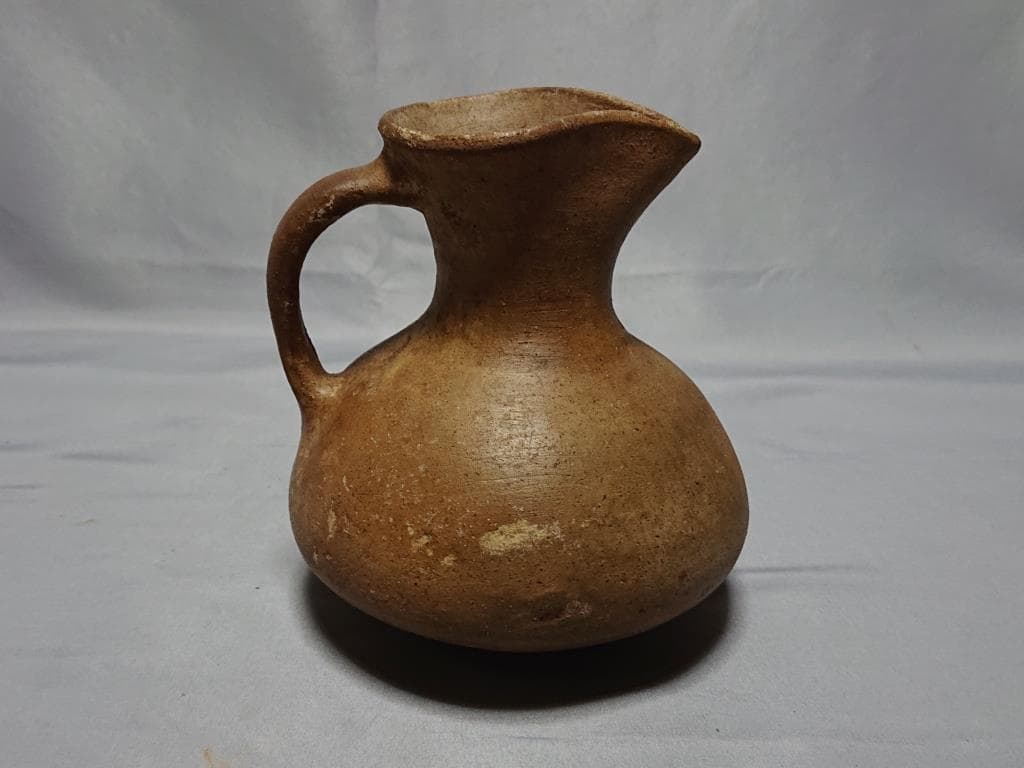 コレクター収集品　イラン　ギーラン　研磨土器　手付水差