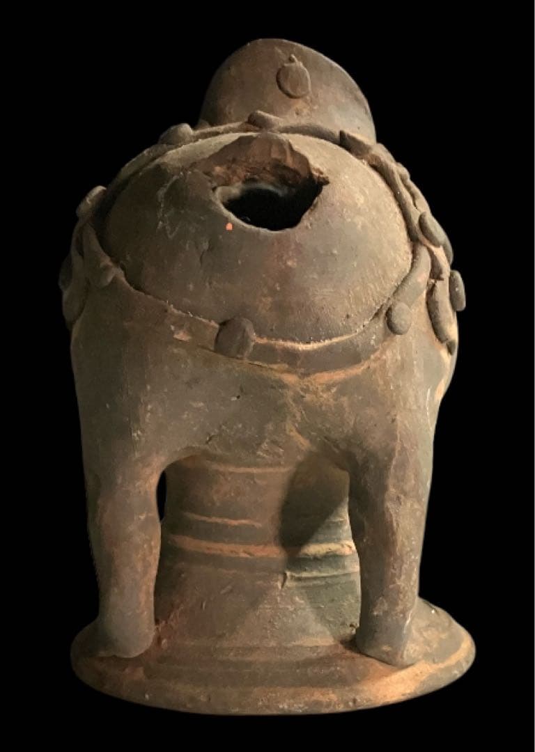 古墳出土　新羅土器　馬形容器　騎馬人物形水注　　古い資料