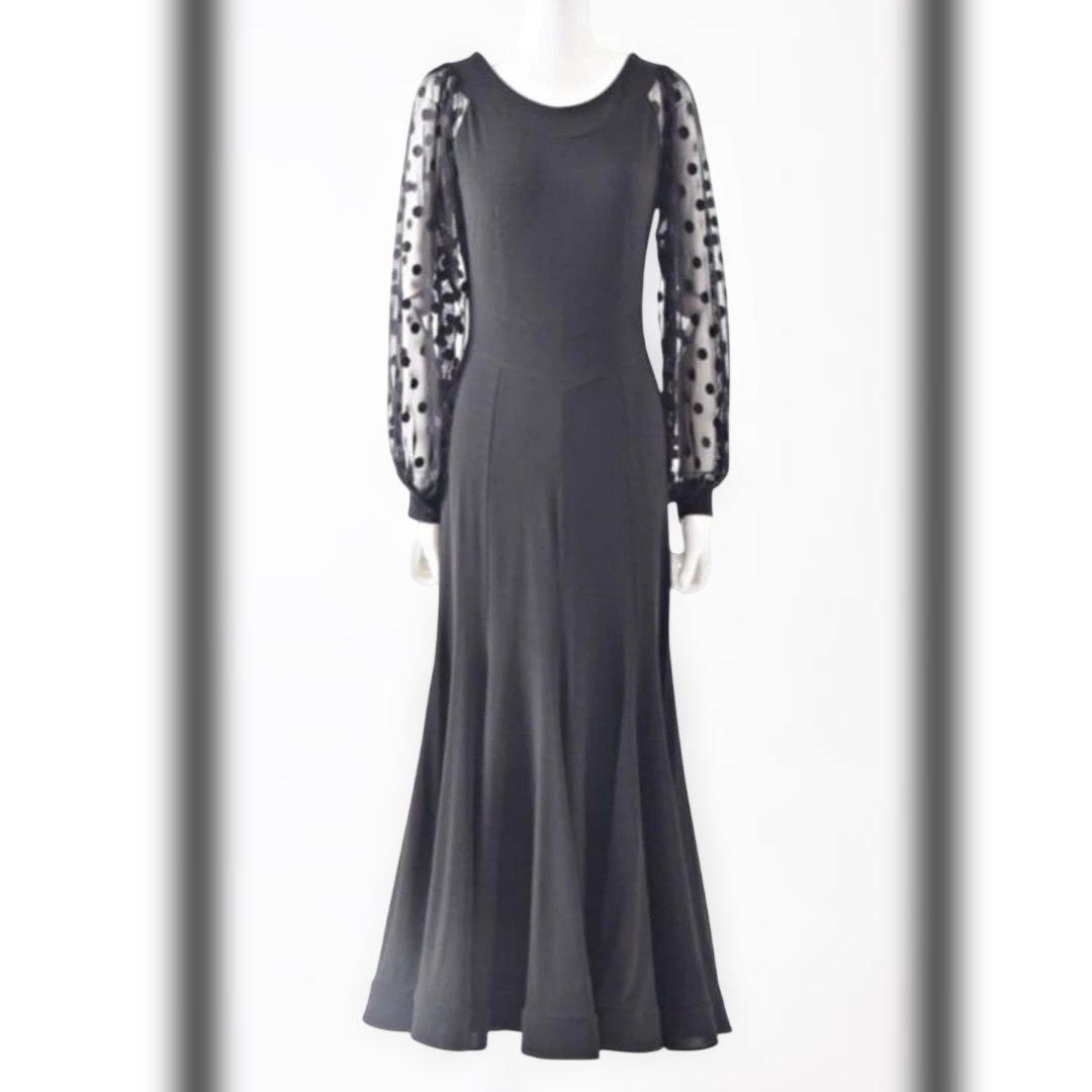 タカダンス　ロングワンピース　 社交ダンス　パーティーにも　サイズ　M