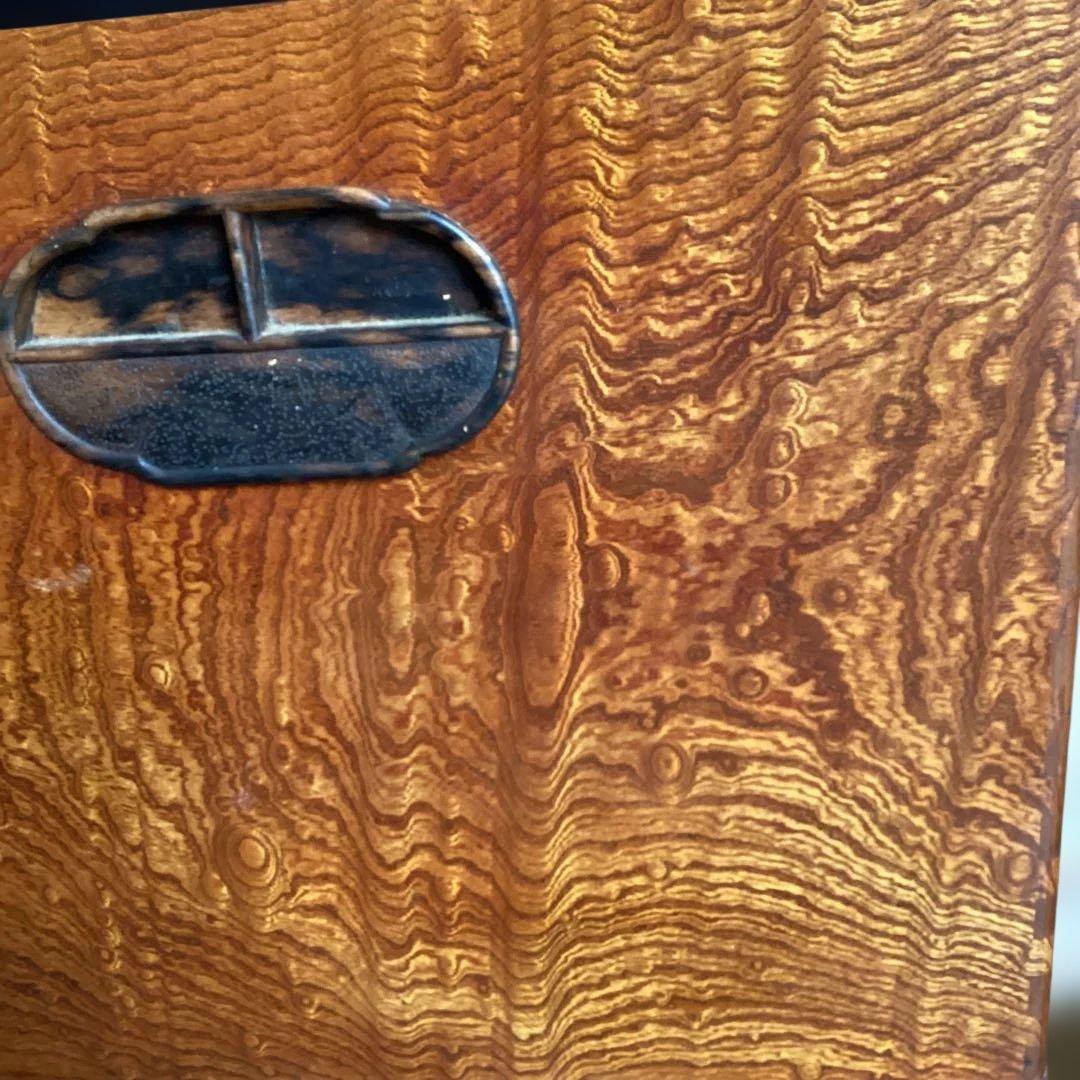 江戸火鉢　アンティーク　火鉢　時代物　欅　玉杢　黒柿　稀少杢