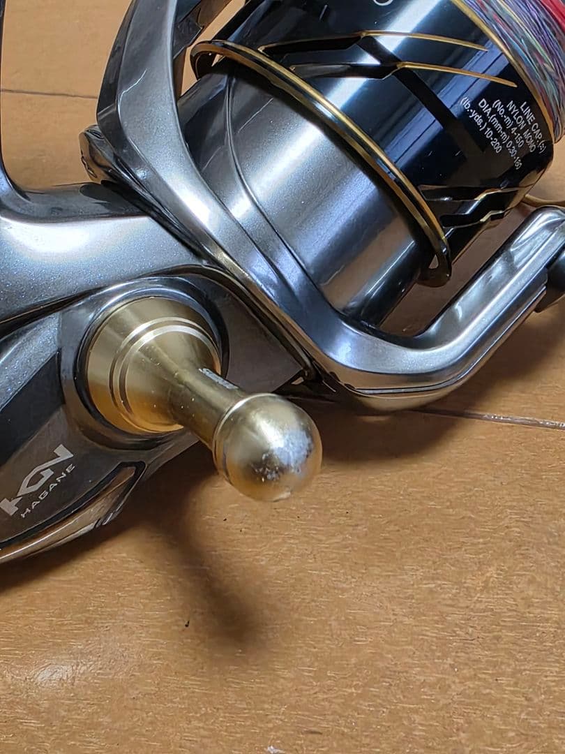 シマノ　16ヴァンキッシュ4000HG　夢屋アルミラウンド型ノブ　リールスタンド