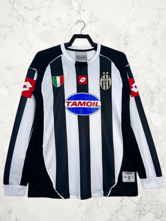 Lotto サッカーシャツ M 黒/白 ストライプ