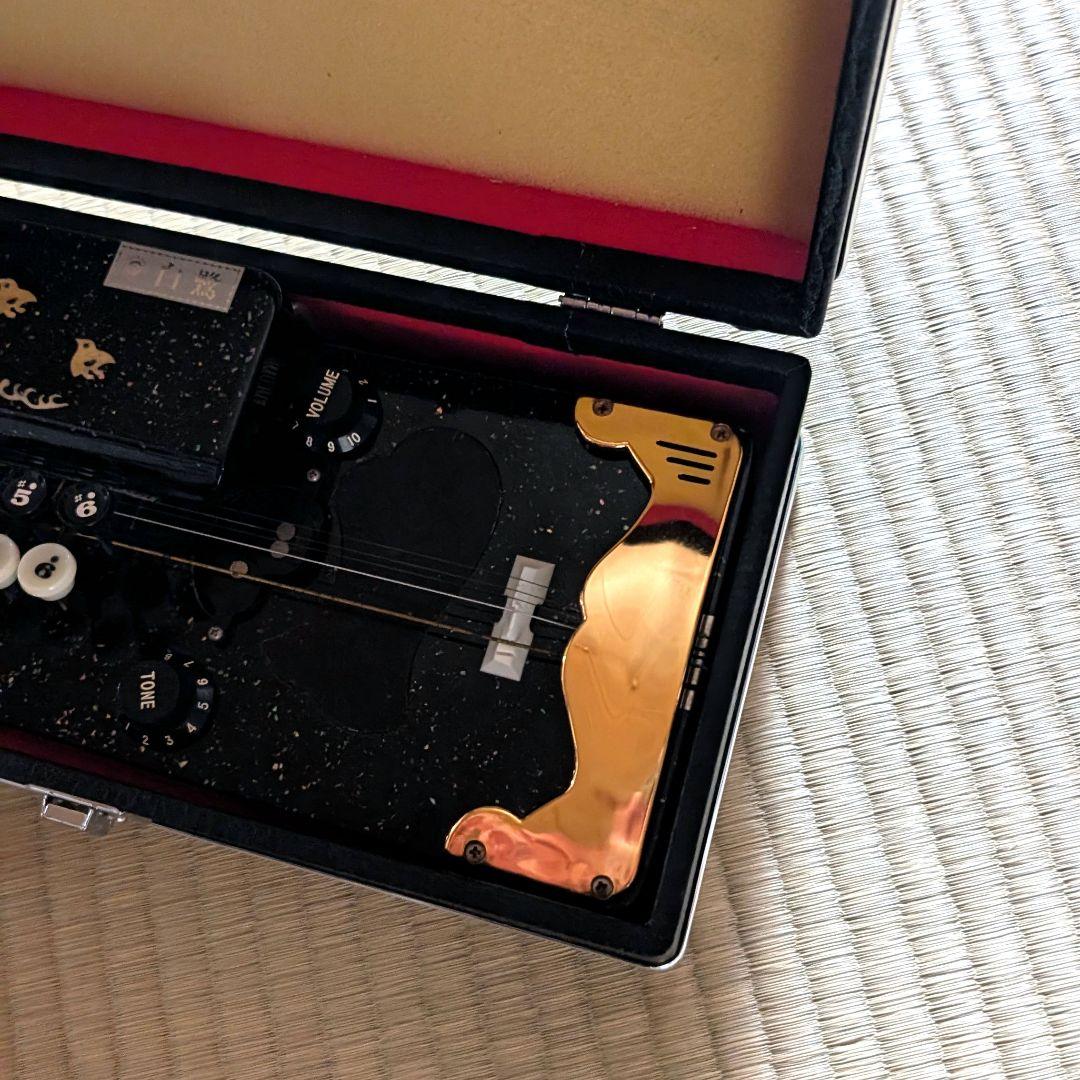 大正琴 琴伝流 白鷺 エレクトリック 漆塗り 螺鈿細工