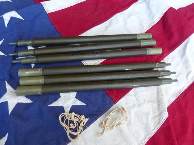 1968” 米軍実物 ナム戦 デッド!　テントポール　8本セット 軍幕 283