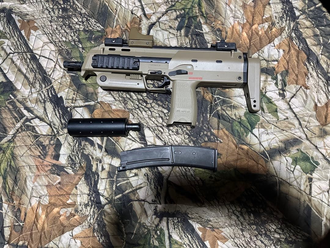 東京マルイ mp7 ガスガン タンカラー サプレッサー付き 箱無し