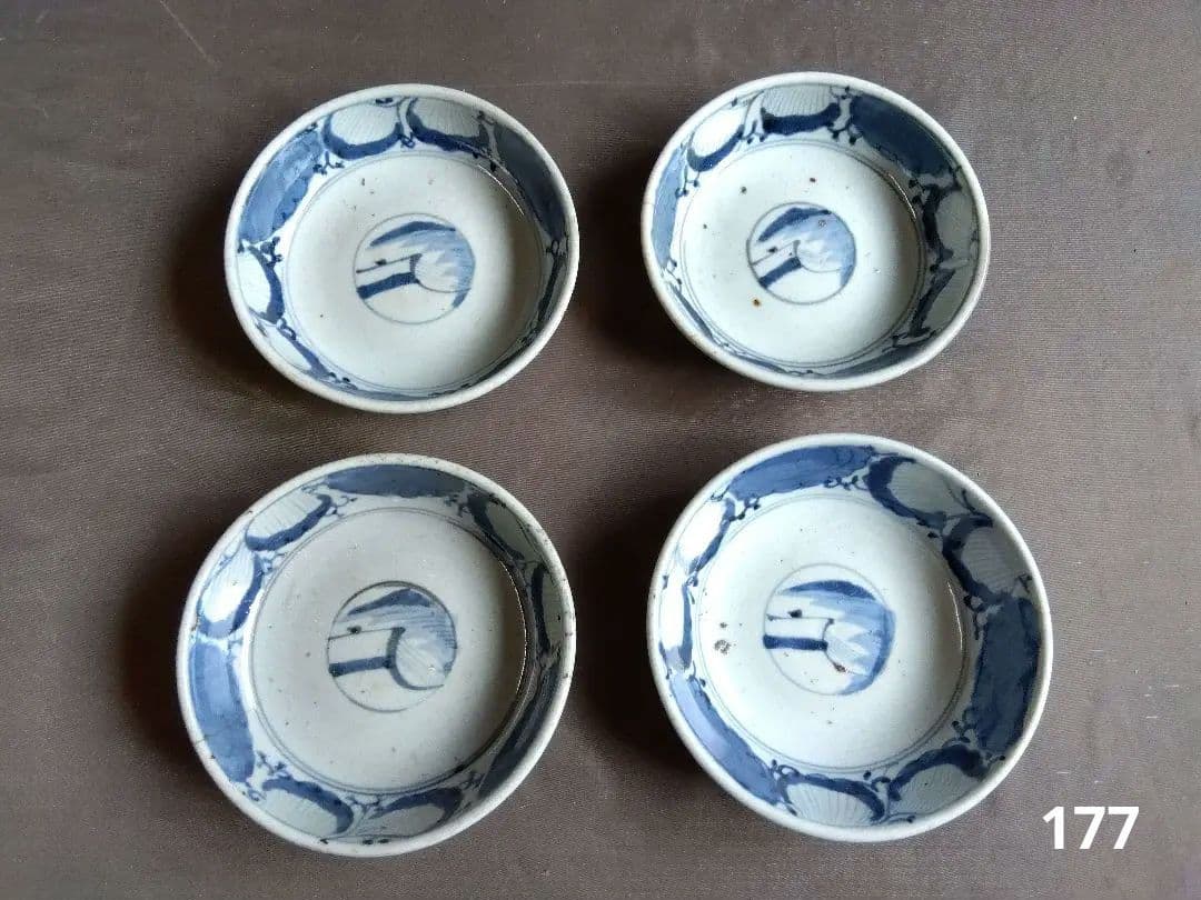 骨董　染付皿　中皿