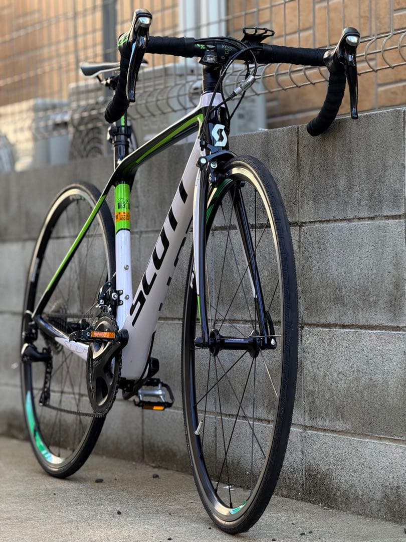 SCOTT ロードバイク ホワイト/グリーン 700C Shimano105
