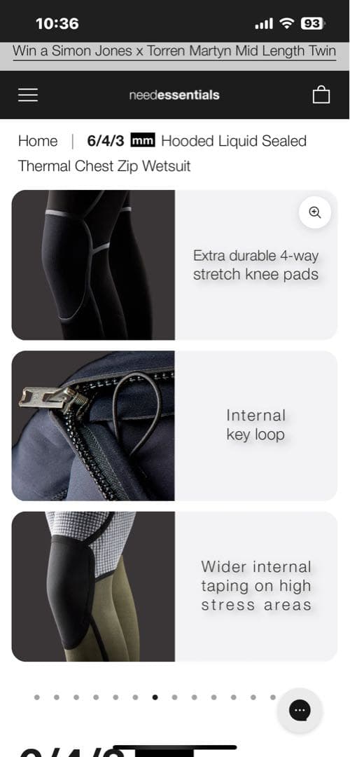 真冬対応Need essentials フード付きウェットスーツ