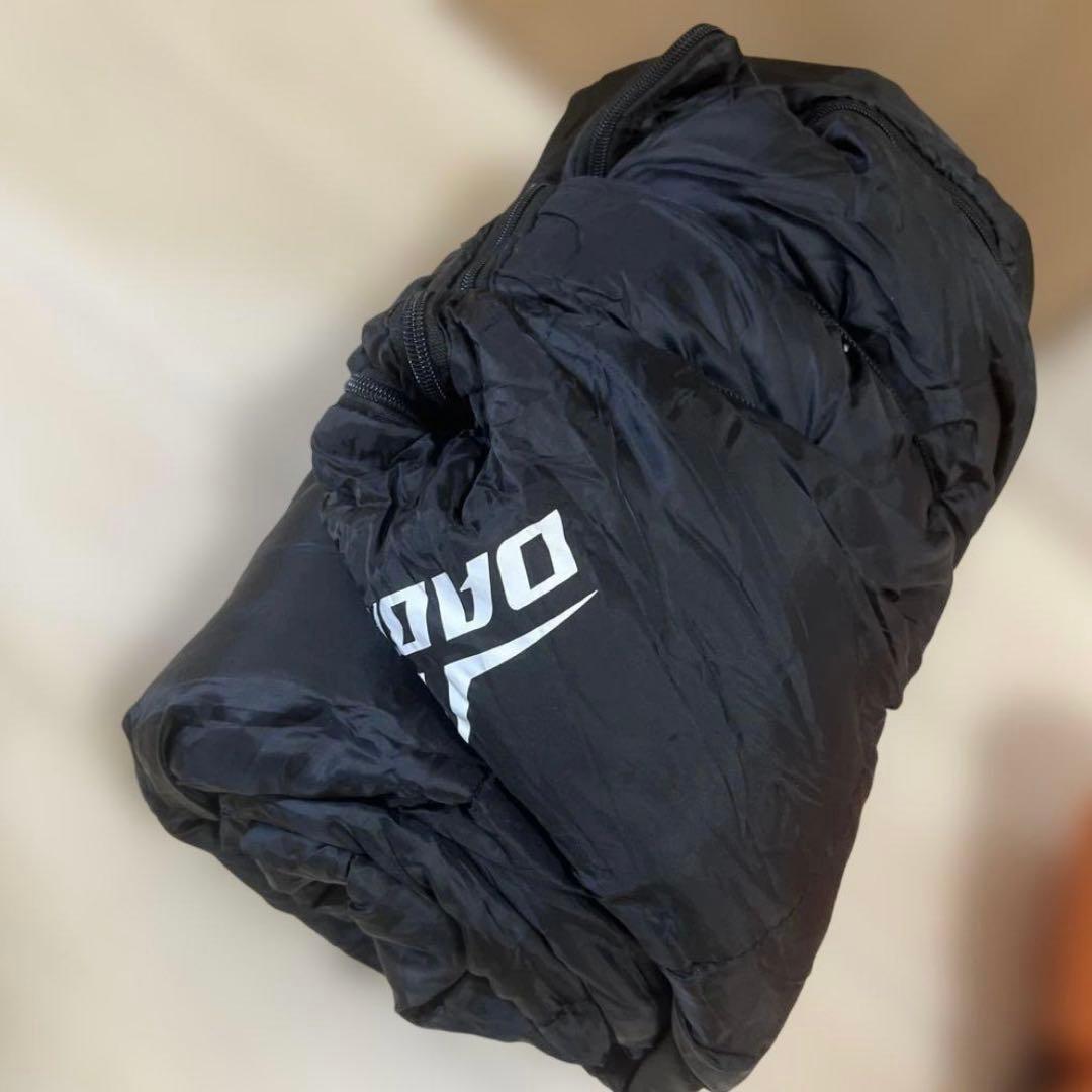 DABADA 封筒型 寝袋 シュラフ 3点セット 収納袋付き ダバダ 黒青橙