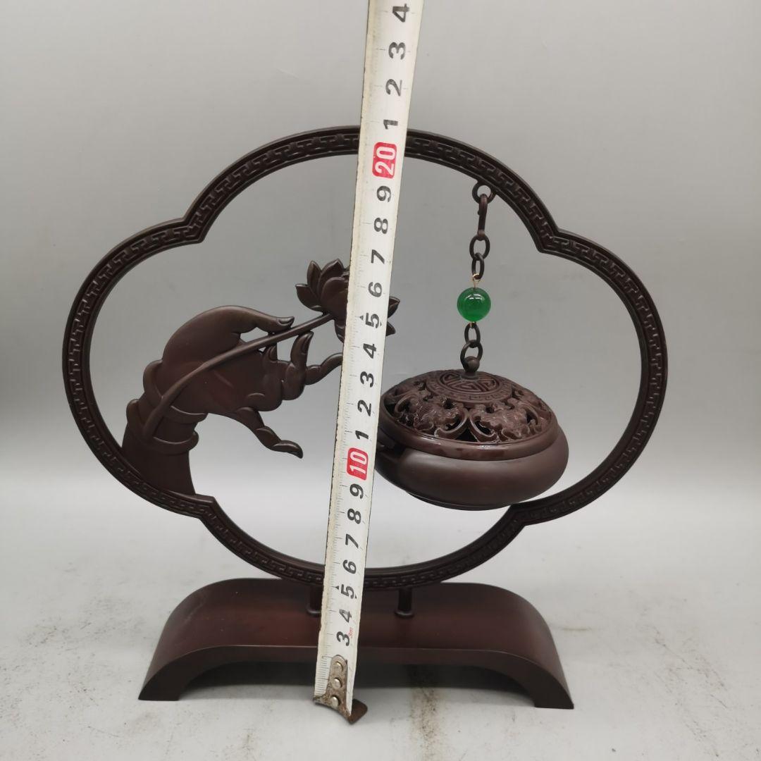 銅器 蓮華仏手薫香弔炉 香道具 書卓茶室 禅意装飾品 工芸品 置物