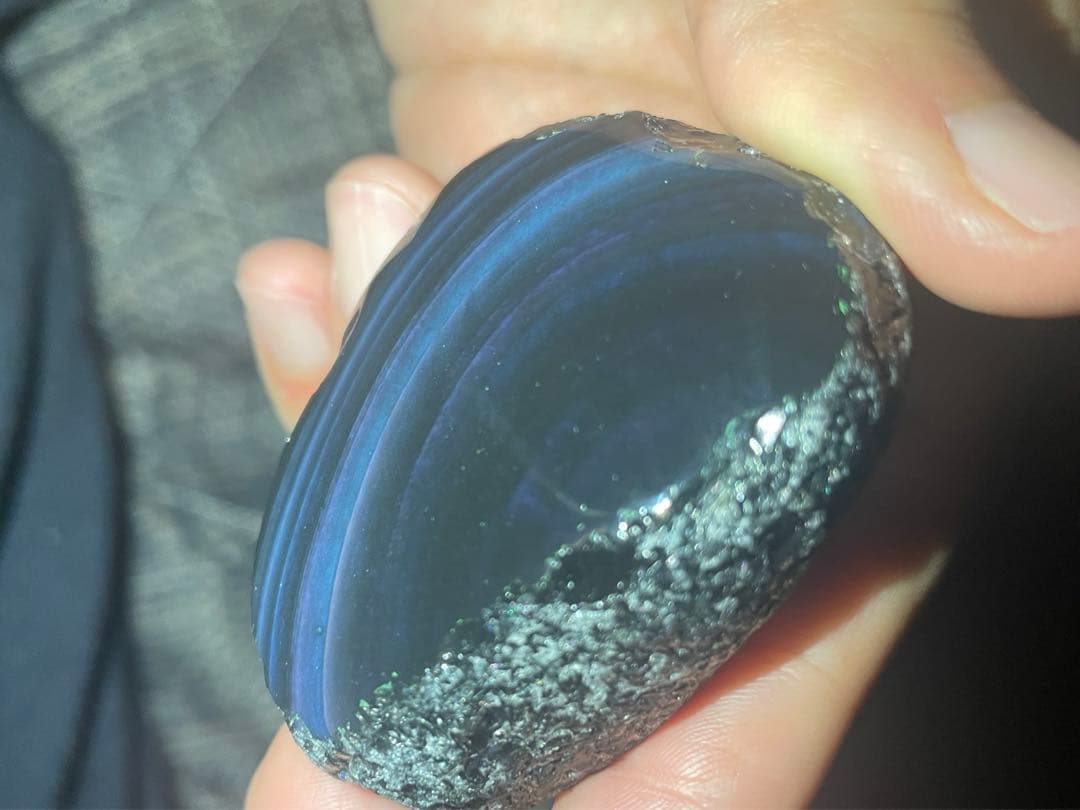 研磨品　十勝石玲瓏　ブルーレインボー　特級品