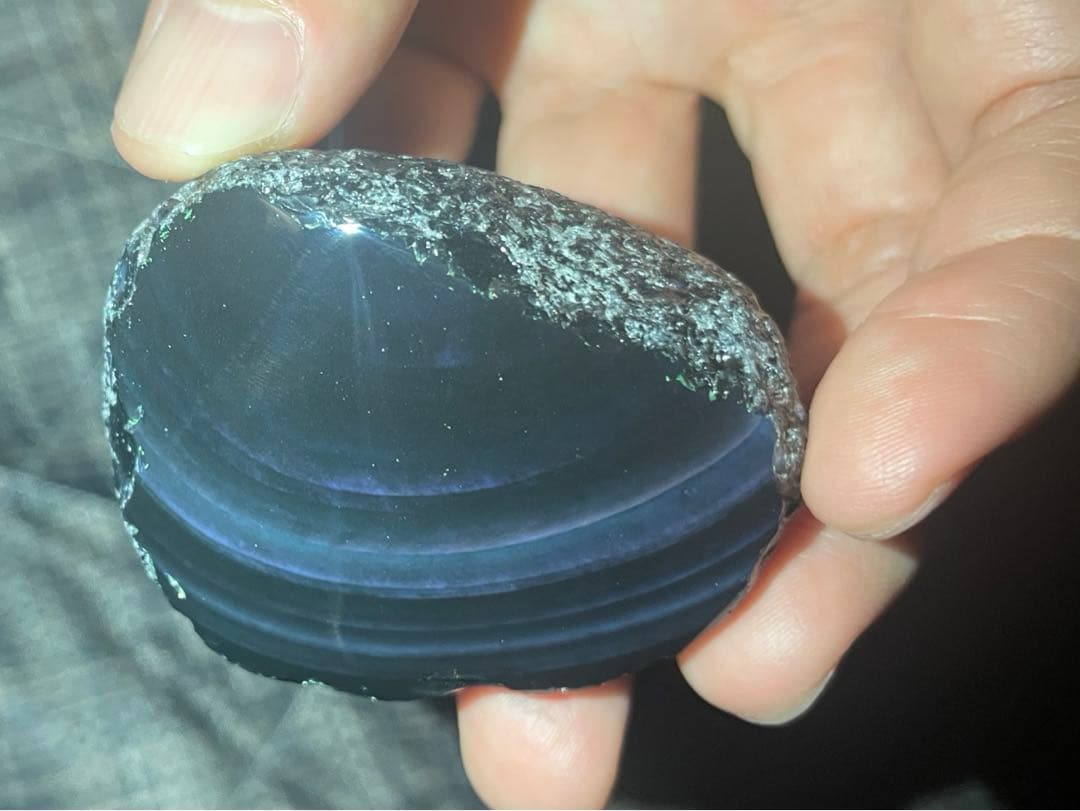 研磨品　十勝石玲瓏　ブルーレインボー　特級品