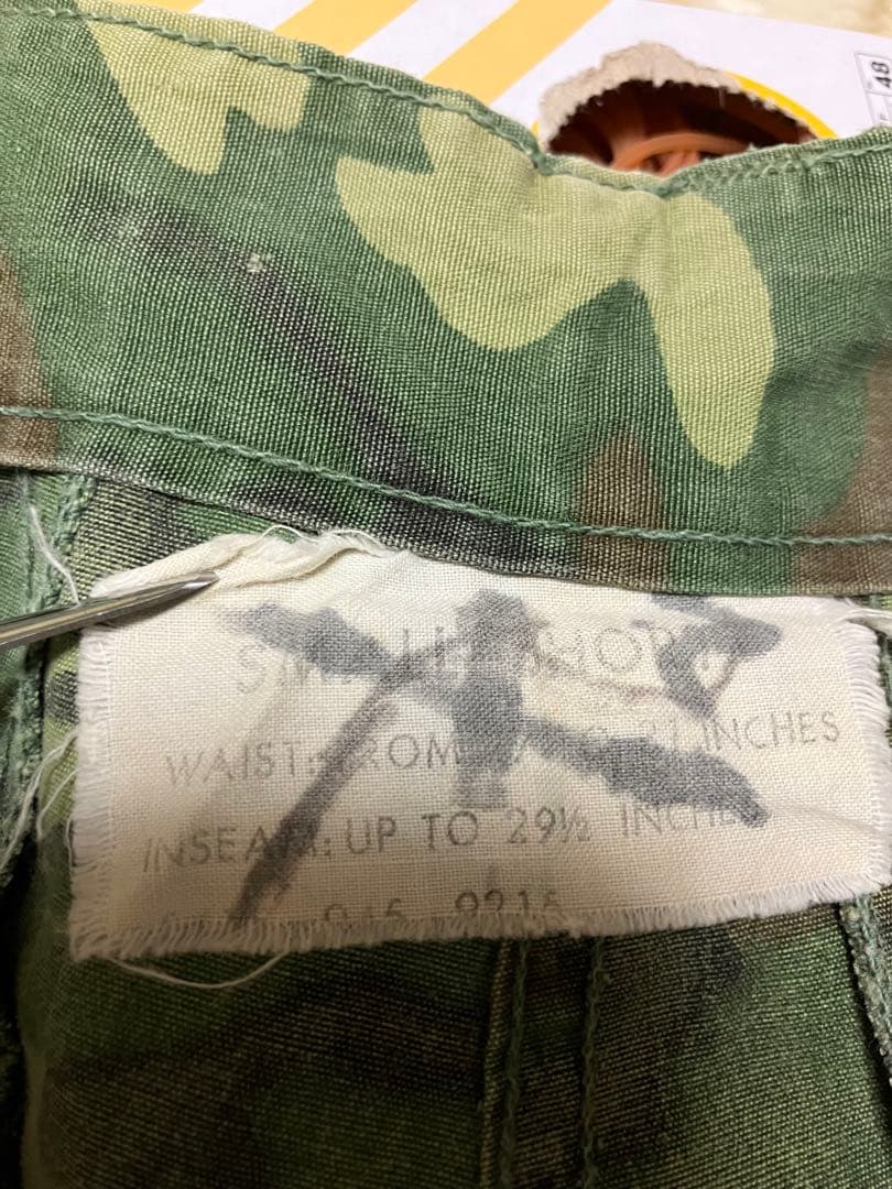 赤　米軍実物　60's ④⑦ ジャングルファティーグ　ERDL ノンリップ