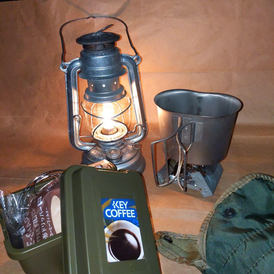 アメリカ軍 1QTキャンティーンOD色 /カップ/ヒーティングスタンド 実物良品