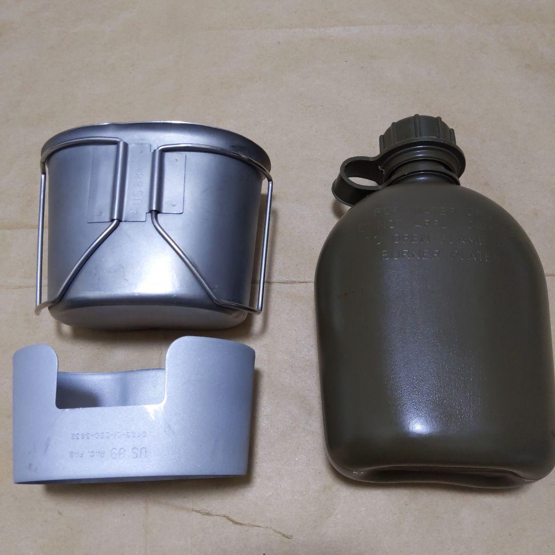 アメリカ軍 1QTキャンティーンOD色 /カップ/ヒーティングスタンド 実物良品
