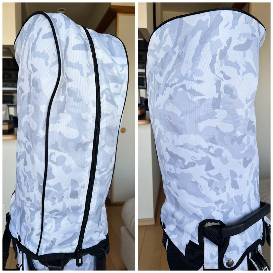 美品pxg スタンド型キャディバッグ　迷彩柄　カモフラ　ライトグレー　9型　軽量