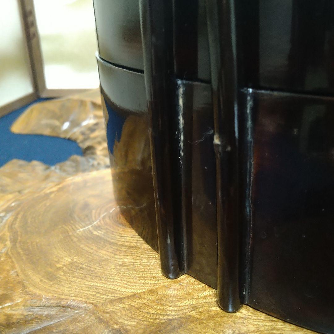 AC74 茶櫃 手付茶びつ 春図 漆絵 梅 うぐいす木製漆 アンティーク 木箱入