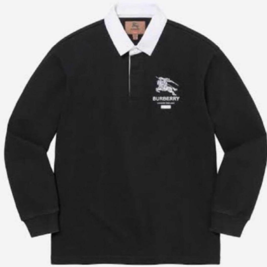 Supreme シュプリーム バーバリー　ラガーシャツ　ブラック　黒