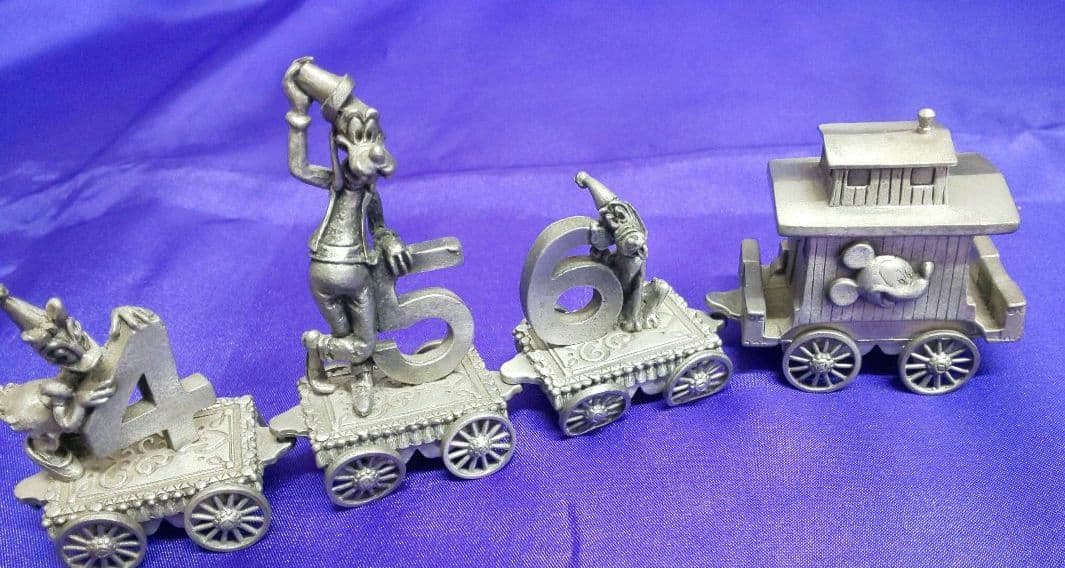 ディズニー ハドソン ピューター 真鍮製 ミッキー&フレンズ 列車