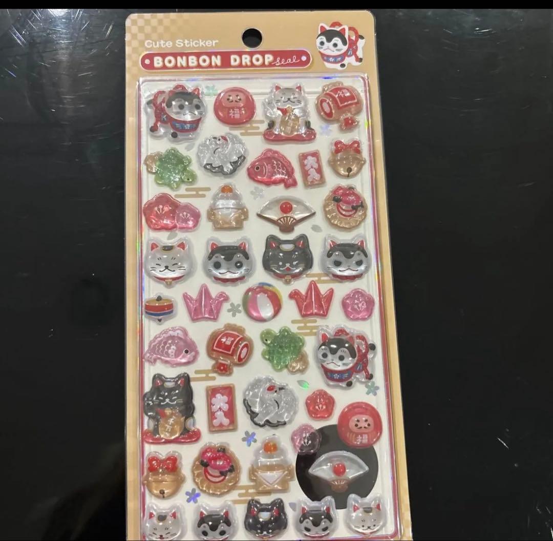 和柄　ボンボンドロップシール　9種