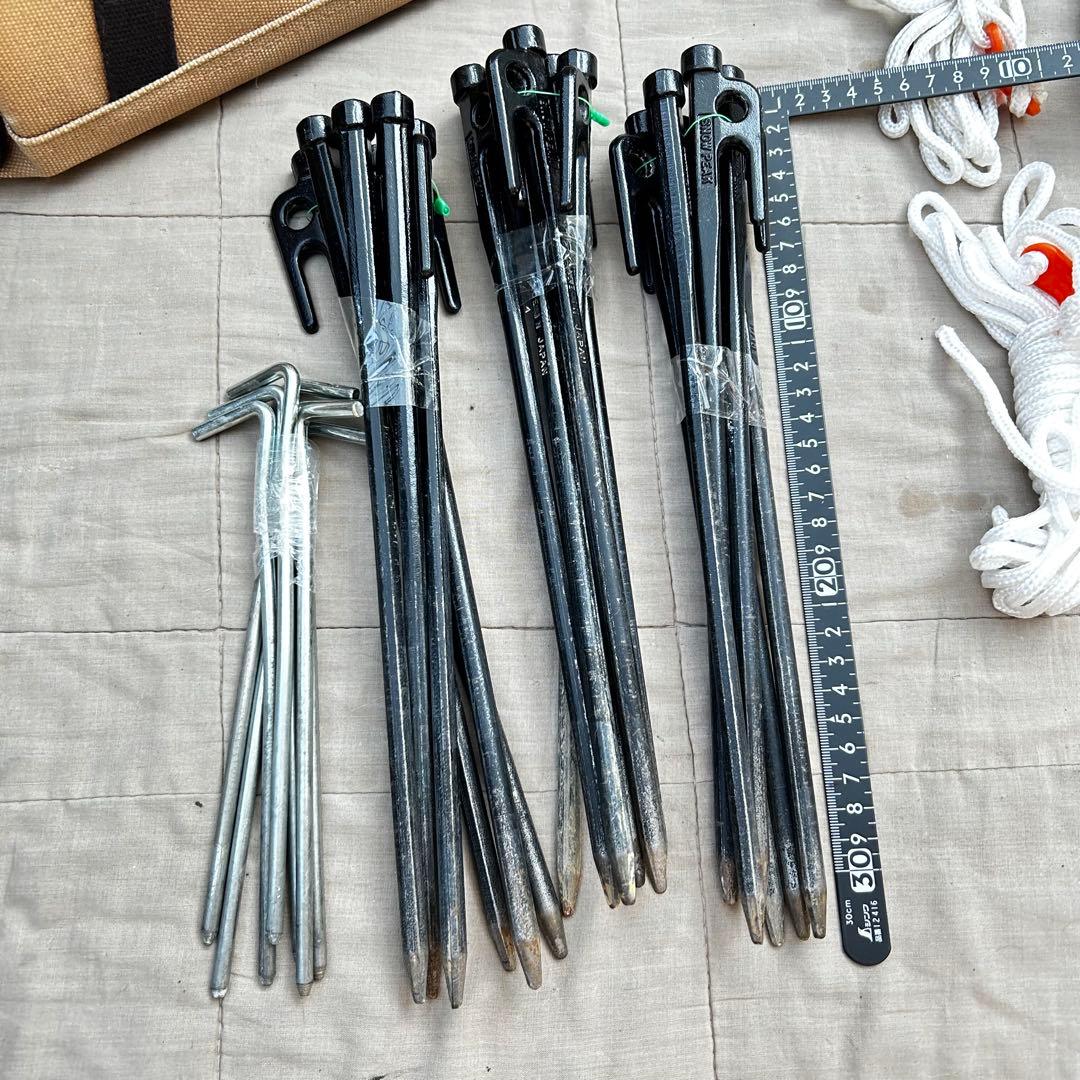 スノーピーク マルチコンテナ ペグ30 ペグハンマー ロープなど まとめて