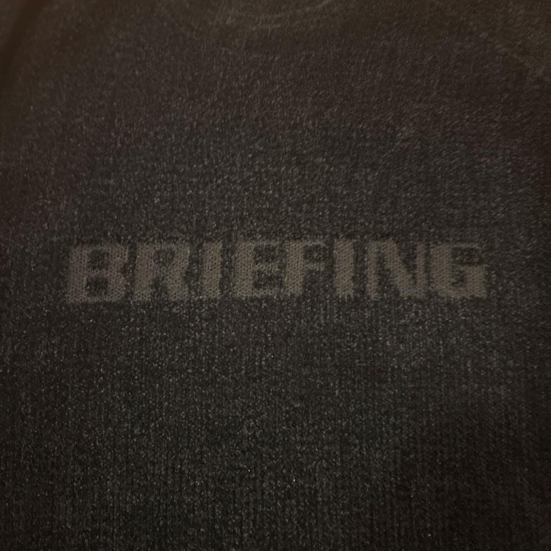 現行販売中　BRIEFING ロゴ入りクルーネックセーター S ブラック　メンズ