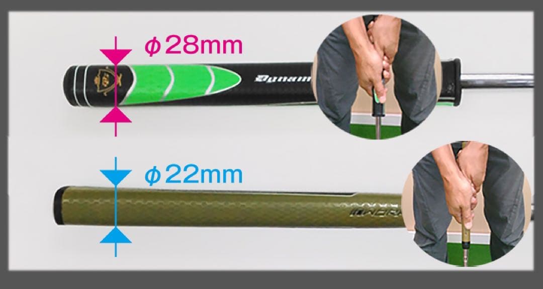 ☆新品で激安！極太グリップと大型ヘッドの安定感抜群のカッコいいダイナミクスパター