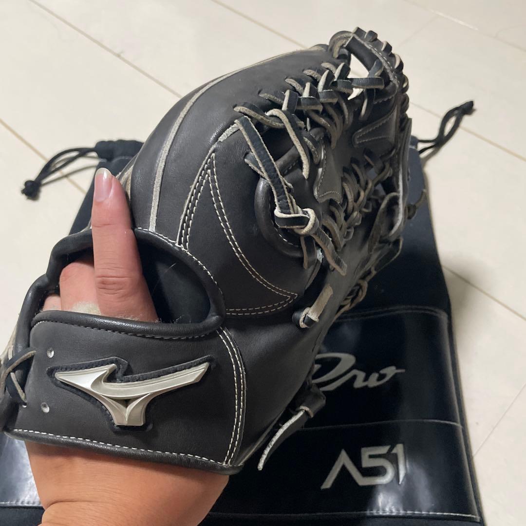 MizunoPro A51 軟式グローブイチローモデル 黒 クリーナー付き