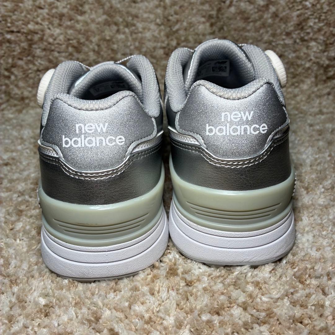 【美品】New Balance ゴルフシューズ BOA シルバー 23.5㎝