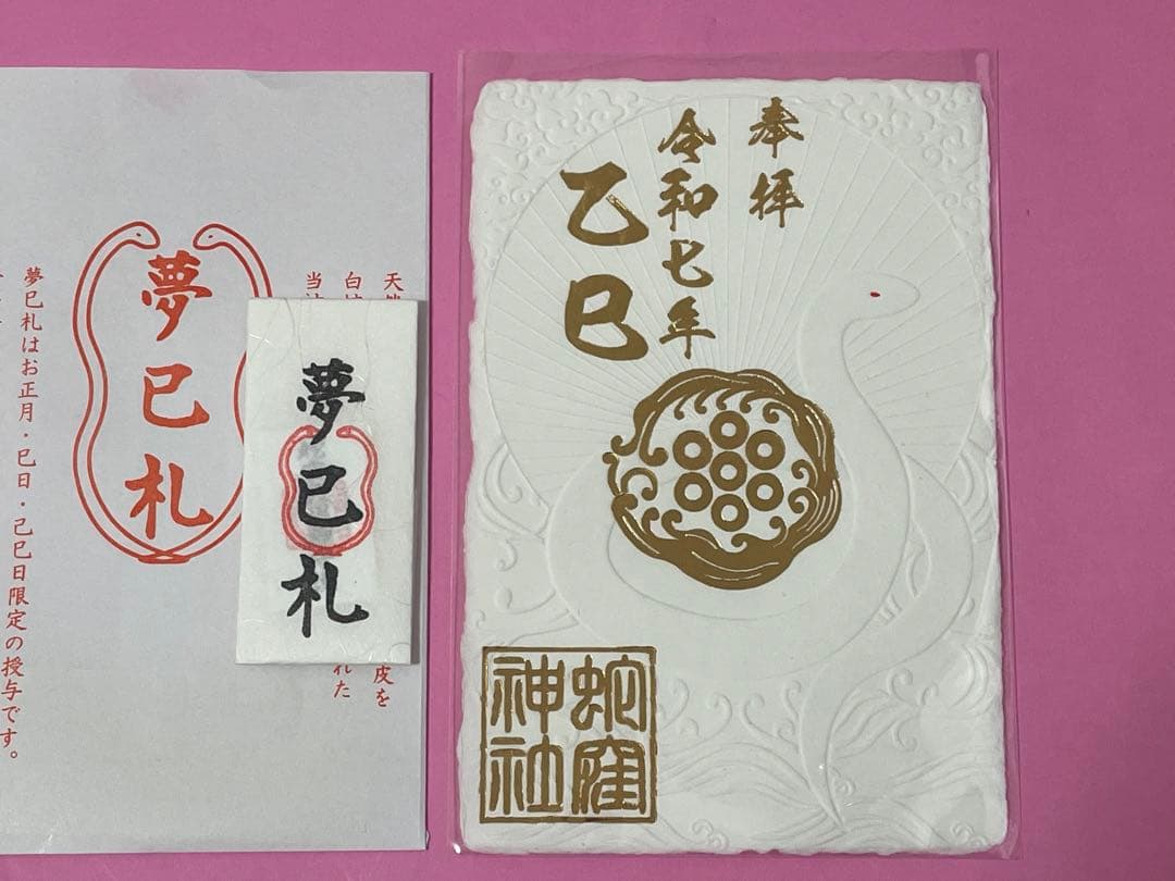 ●蛇窪神社　令和7年巳年　己巳の日　御朱印　夢巳札　セット