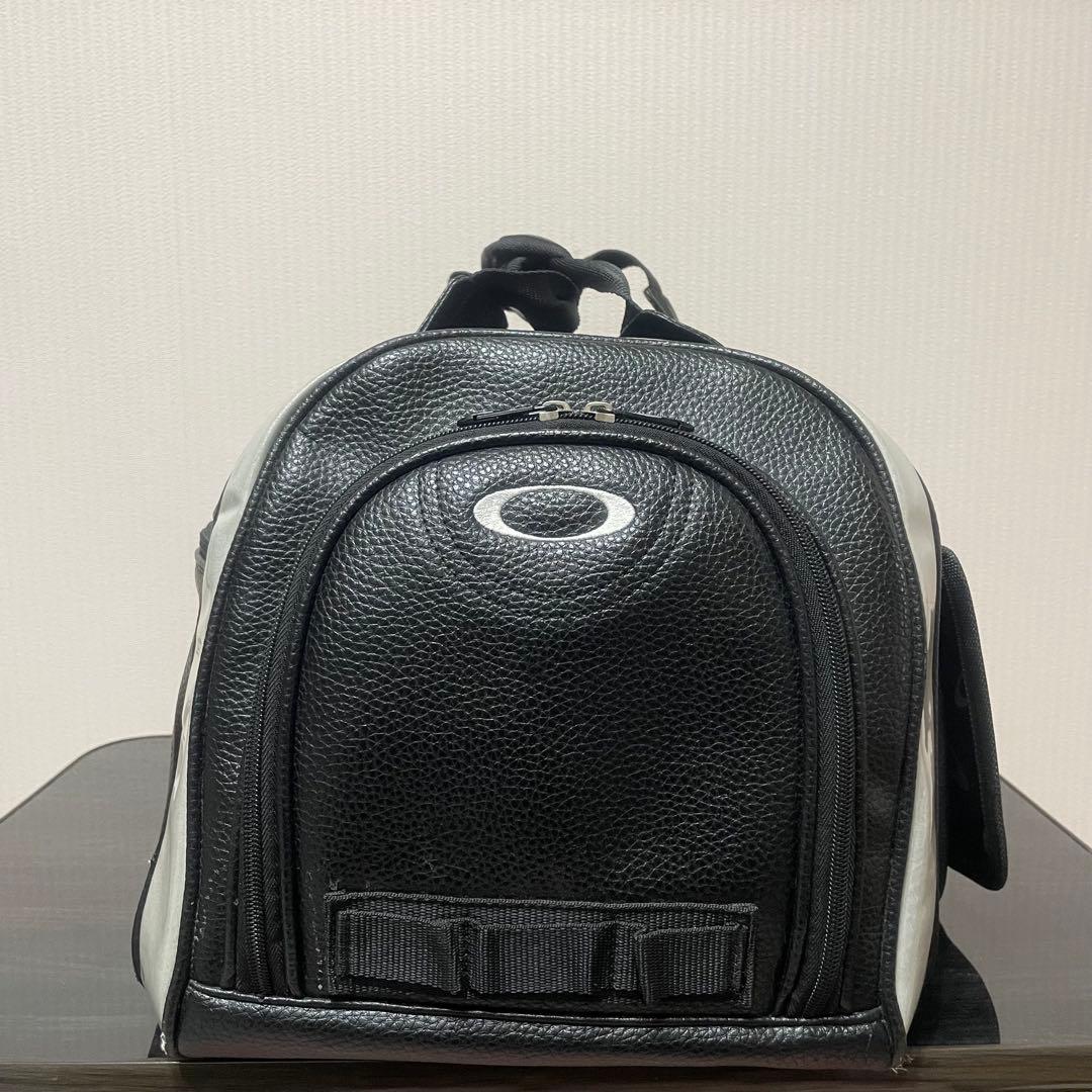 Oakley オークリー　ゴルフバッグ　ボストンバッグ　レザー　ブラック　刺繍