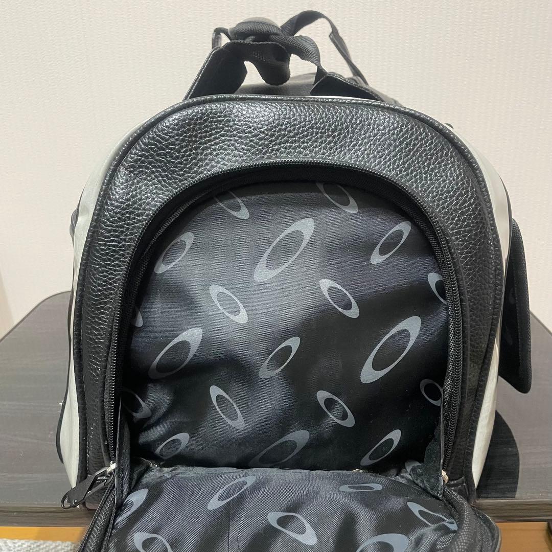 Oakley オークリー　ゴルフバッグ　ボストンバッグ　レザー　ブラック　刺繍