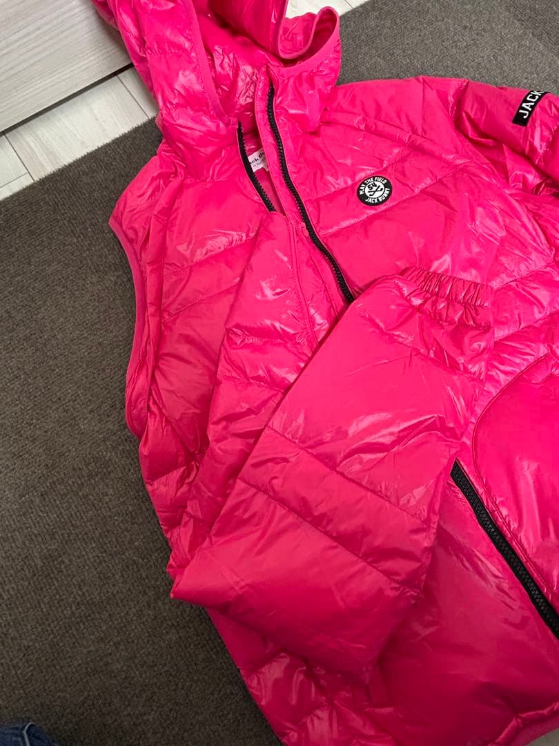 ☆美品☆Jack Bunny!! フード付きダウンジャケット ピンク