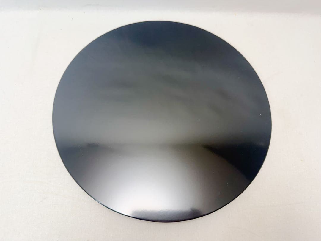 未使用 華道具 黒真塗 丸敷板 花台 香炉台等 元箱