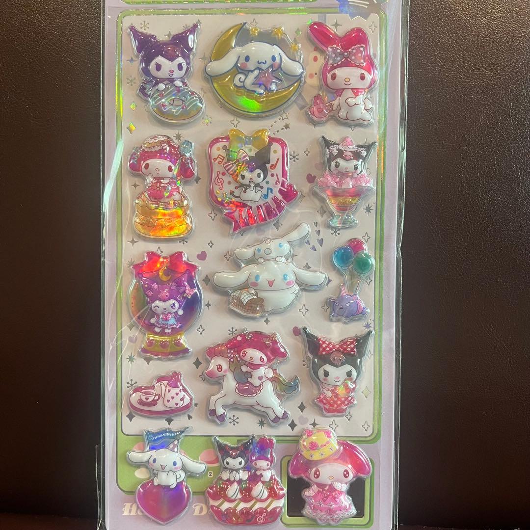 サンリオ　オーロラ　シール　2枚セット　ぷっくりシール