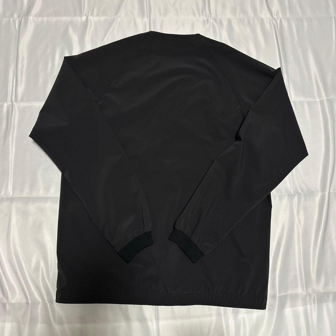 美品PsychoBunnyサイコバニーSOLOTEXタフタノーカラーブルゾン炭黒