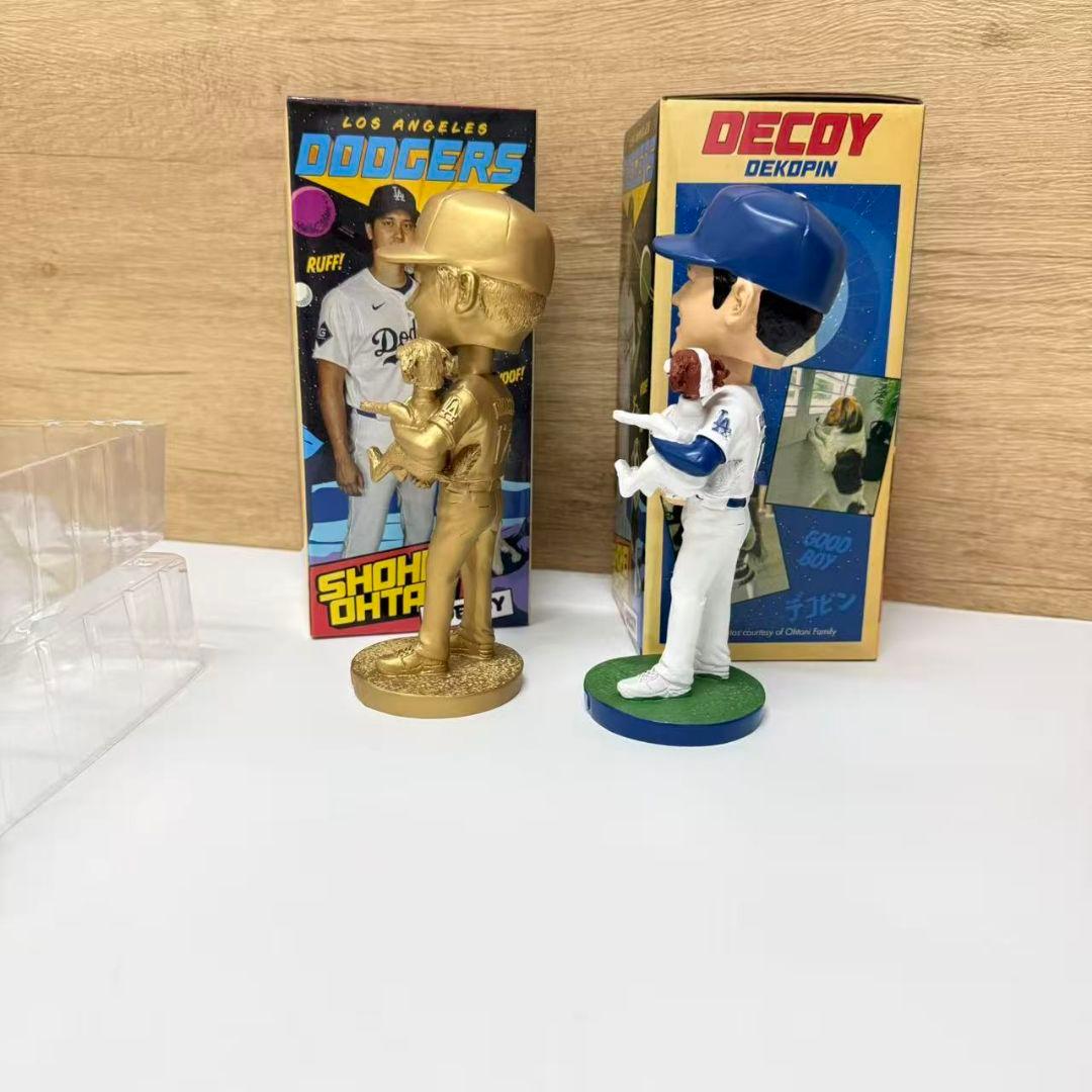 金色 大谷翔平 デコピン バブルヘッド +大谷翔平 デコピン ボブルヘッド