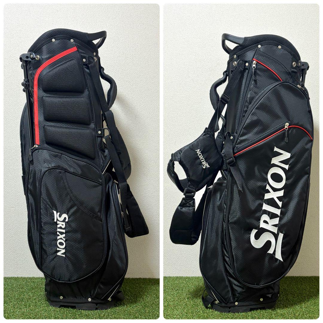 美品｜スリクソン　キャディバッグ　軽量　スタンド式　アスリート　黒　ブラック
